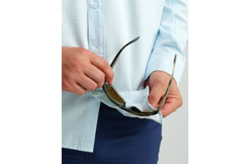 Image of HUK Performance Fishing Tide Point Break LS Minicheck - Mens, Ice Water, Large, H1500155-476-L