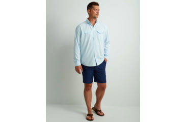 Image of HUK Performance Fishing Tide Point Break LS Minicheck - Mens, Ice Water, Large, H1500155-476-L