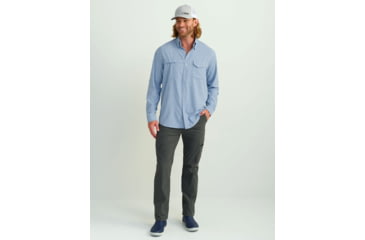 Image of HUK Performance Fishing Tide Point Break LS Minicheck - Mens, Quiet Harbor, 2XL, H1500155-445-XXL