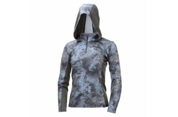 Image of HUK Performance Fishing W Camo Icon Hoodie, Pullover - Womens, Hydro Glacier, Medium, H6120013-098-M
