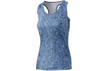 Image of HUK Performance Fishing Pursuit Linear Leaf Tank Top - Womens, Titanium Blue, XL, H6120106-428-XL