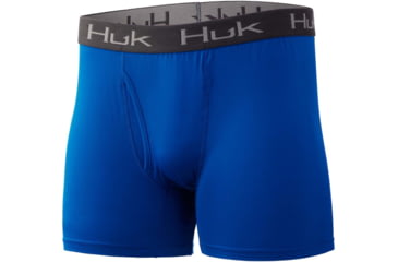 Image of HUK Performance Fishing Solid Boxer Brief - Men's, Huk Blue, XXL, H5000037-457-XXL