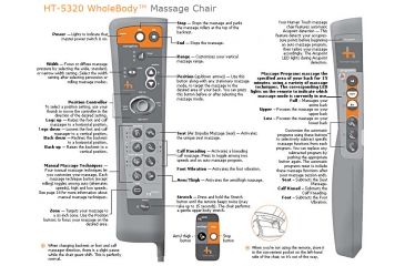 Image of HumanTouch WholeBody Massaging Recliner Chair - Remote control features