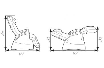 Image of Human Touch PC086 Perfect Chair Serenity dimensions