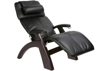 Image of Human Touch Silhouette Perfect Chair PC-075 with Dark Walnut base and Black Chair Pads