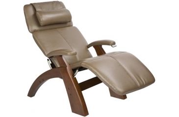 Image of Human Touch Silhouette Perfect Chair w/ Walnut base, Cashew Bonded Leather Chair Pads