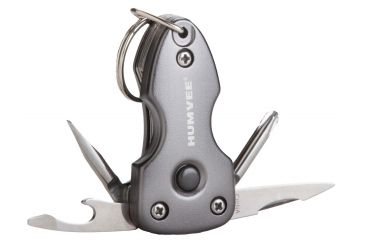 Image of Humvee 9-Bulb LED Flashlight and Keychain Tool Set, 2-Piece, Silver HMV-CP-6GRY