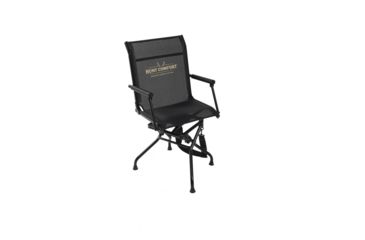 Image of Hunt Comfort Multi Position Mesh Lite Swivel Hunting Chair, Black, HCCC10