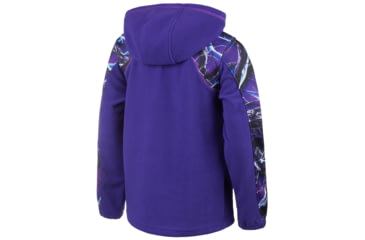 Image of Huntworth 2-Tone Fleece 1/4 Zip Pullover Hoodie - Girls, Violet / Ultraviolet, Medium, E-904-YG-VT/UV-M