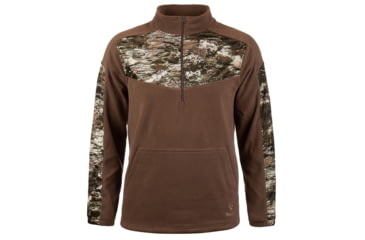 Image of Huntworth Anti-pill Fleece 1/4 Zip Pullover - Mens, Ash Brown / Tarnen, Extra Large, E-957-AB/TRN-XL