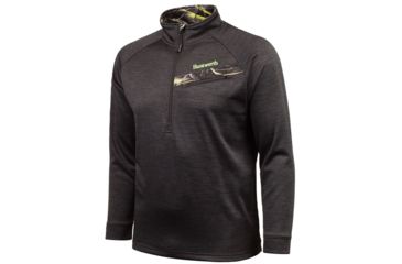 Image of Huntworth Heather Performance Fleece Half Zip - Mens, Heather Black/Kinetic, Medium, E-9138-HK/KN-M