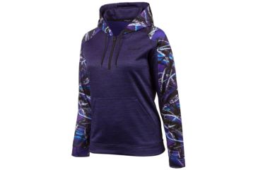 Image of Huntworth Heather Performance Fleece Hoodie - Womens, Heather Violet/Huntworth Ultraviolet, Small, E-9149-W-HV/UV-S