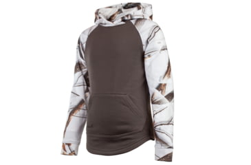 Image of Huntworth Knit Jersey Hoodie - Girls, Charcoal Gray / Snow Camo, Small, E-9303-YG-CG/SCB-S