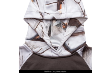 Image of Huntworth Knit Jersey Hoodie - Girls, Charcoal Gray / Snow Camo, Small, E-9303-YG-CG/SCB-S