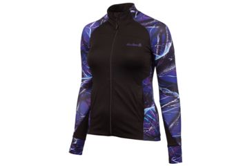 Image of Huntworth Lifestyle Performance Fleece Hoodie Jacket - Womens, Black/Huntworth Ultraviolet, Small, E-9112-W-31BK/UV-S