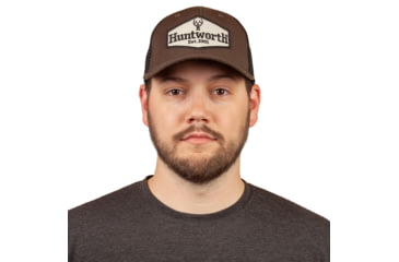 Image of Huntworth Logo Trucker Cap - Men's, Dark Olive, One Size, E-5776-DOV