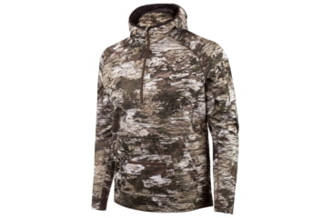 Image of Huntworth Shelton Performance 1/2 Zip Hoodie with Facemask Unlined - Mens, Tarnen, Extra Large, E-9373-TRN-XL