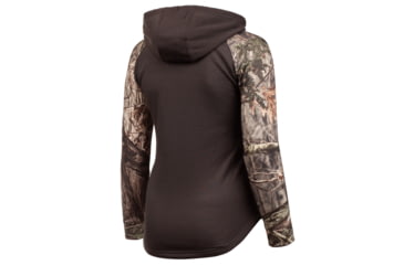 Image of Huntworth Performance Fleece Hoodie Horizontal Camo Flag - Womens, Charcoal Gray / Hiddn, Large, E-9413-W-CG/HDN-L