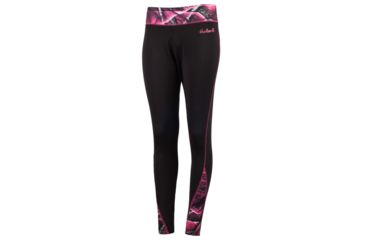Image of Huntworth Poly Spandex Simple Leggings - Womens, Black/Huntworth Passion, Small E-9156-W-21BK/PA-S