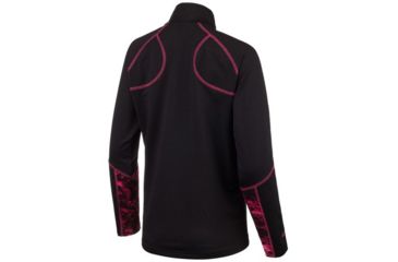 Image of Huntworth Terry Knit 1/4 Zip Pullover - Womens, Black/ Phathom Glam, Large E-9231-W-BK/LAM-L