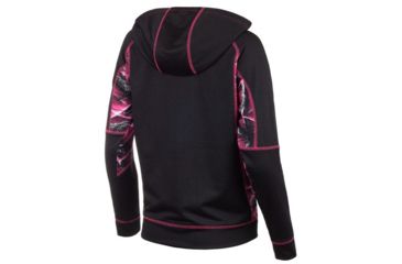 Image of Huntworth Terry Knit Jacket - Womens, Black/Huntworth Passion, Large E-9087-W-BK/PA-L