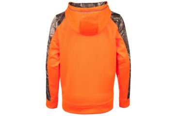 Image of Huntworth Youth Boys Hunting Performance Fleece Hoodie - Kids, Blaze Orange/Hiddn, Large, E-948-Y-BZ/HDN-L