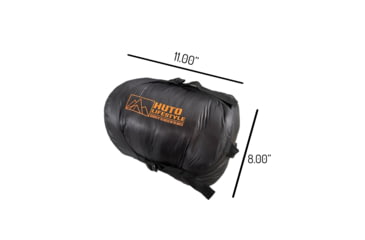 Image of Huto Lifestyle Huto Three Season Down Sleeping Bag, Left Hand, Black, 200CM, THREESEASN-SLPBAG-BLK-LFT