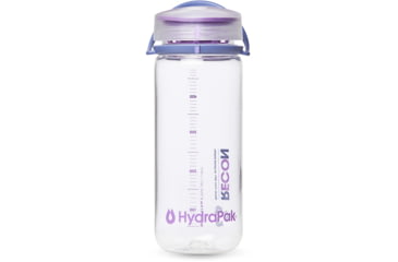 Image of HydraPak Recon Water Bottle, Clear / Iris &amp; Violet, 500 ml, BR03V