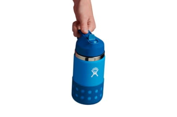 Image of Hydro Flask 12 oz Wide Straw Lid &amp; Boot - Kids, Lake, W12BSWBB445