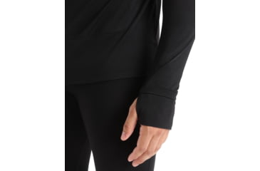 Image of Icebreaker 125 Cool-Lite Sphere Long Sleeve Hoodie - Mens, Black, Large, IB0A56EU001L