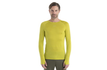 Image of Icebreaker 125 ZoneKnit Long Sleeve Crewe Thermal Top - Mens, Bio Lime/Ether/Cb, 2XL, IB0A56H3883XXL