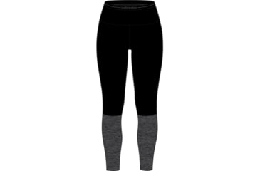 Image of Icebreaker 125 ZoneKnit Merino Thermal Leggings - Women's, Black/Jet Heather/Cb, Extra Small, IB0A56H6091XS