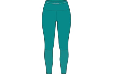 Image of Icebreaker 125 ZoneKnit Merino Thermal Leggings - Women's, Flux Green, Extra Large, IB0A56H6861XL
