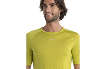 Image of Icebreaker 125 ZoneKnit Short Sleeve Crewe Thermal Top - Mens, Bio Lime/Ether/Cb, 2XL, IB0A56H7883XXL