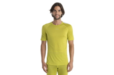Image of Icebreaker 125 ZoneKnit Short Sleeve Crewe Thermal Top - Mens, Bio Lime/Ether/Cb, 2XL, IB0A56H7883XXL