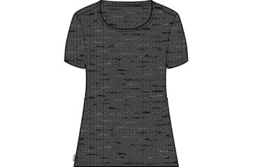 Image of Icebreaker 150 Tech Lite II Short Sleeve Scoop Herenga T-Shirt - Women's, Gritstone Heather/Black/Aop, Extra Large, IB0A56TI828XL