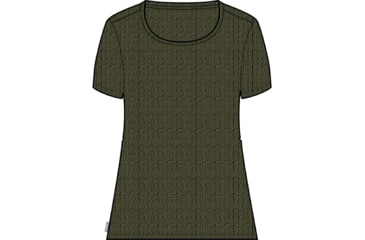 Image of Icebreaker 150 Tech Lite II Short Sleeve Scoop Herenga T-Shirt - Women's, Loden/Black/Aop, Large, IB0A56TIA68L