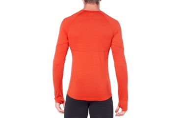 Image of Icebreaker 150 Zone Long Sleeve Crewe, Chili Red/Monsoon, Medium, 104347-601-M