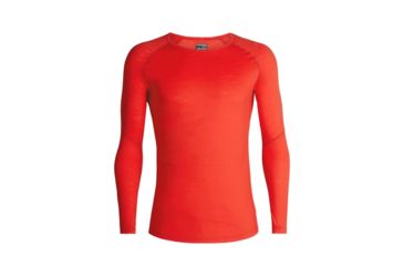 Image of Icebreaker 150 Zone Long Sleeve Crewe, Chili Red/Monsoon, Medium, 104347-601-M