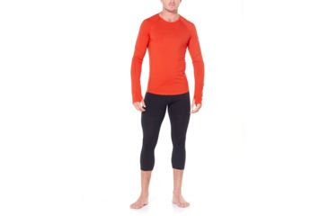 Image of Icebreaker 150 Zone Long Sleeve Crewe, Chili Red/Monsoon, Small, 104347-601-S