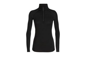 Image of Icebreaker 150 Zone Long Sleeve Half Zip, Black/Mineral, Large, 104332-001-L