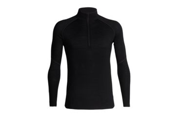 Image of Icebreaker 150 Zone Long Sleeve Half Zip, Black/Mineral, Extra Small, 104332-001-XS