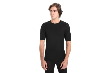 Image of Icebreaker 175 Everyday Short Sleeve Crewe Thermal Top - Men's, Black, Medium, IB104482001M