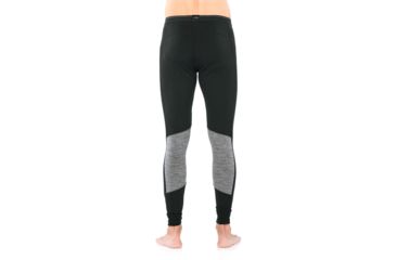 Image of Icebreaker 200 Oasis Deluxe Leggings - Mens, Black/Gritstone HTHR, Small, 104861A04S
