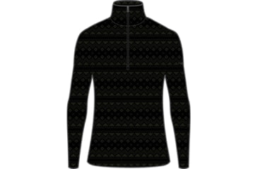 Image of Icebreaker 200 Oasis Long Sleeve Half Zip First Snow Thermal Top - Men's, Black/Loden/Aop, Extra Small, IB0A56T2A55XS