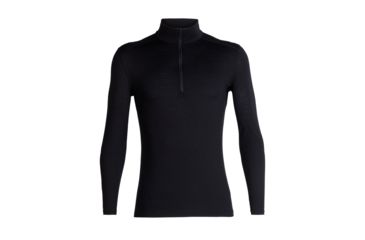 Image of Icebreaker 200 Oasis Long Sleeve Half Zip Thermal Top - Men's, Black, Small, IB104367001S