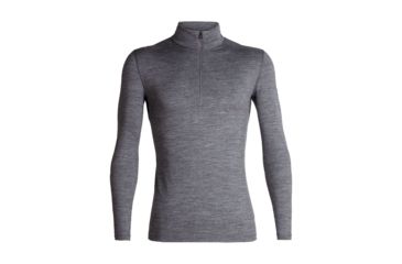 Image of Icebreaker 200 Oasis Long Sleeve Half Zip Thermal Top - Men's, Gritstone Heather, Medium, IB104367013M