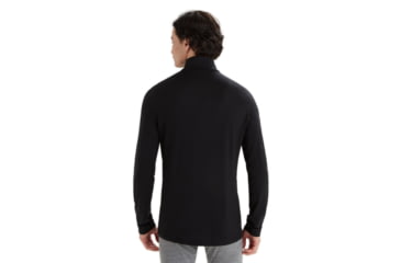 Image of Icebreaker 200 Oasis Long Sleeve Half Zip Thermal Top - Mens, Black, Extra Small, IB104367001XS