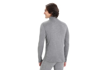 Image of Icebreaker 200 Oasis Long Sleeve Half Zip Thermal Top - Men's, Gritstone Heather, Extra Small, IB104367013XS