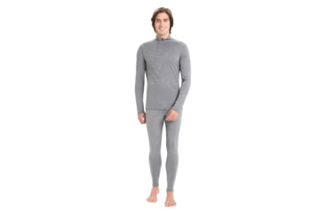 Image of Icebreaker 200 Oasis Long Sleeve Half Zip Thermal Top - Mens, Gritstone Heather, Extra Small, IB104367013XS